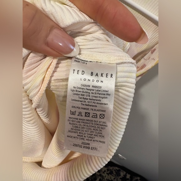 LIKE NEW- TED BAKER -Effi Cutout Twist Back Bodycon Dress - Picture 7 of 10